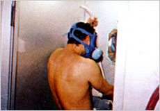 セキュリティーゾーンシャワー風景